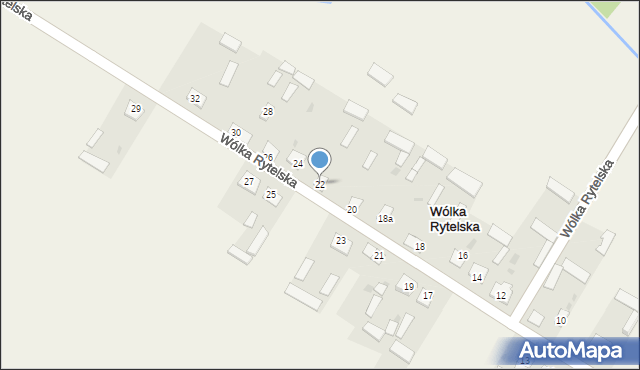 Wólka Rytelska, Wólka Rytelska, 22, mapa Wólka Rytelska