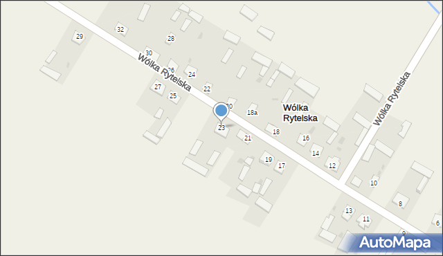 Wólka Rytelska, Wólka Rytelska, 23, mapa Wólka Rytelska