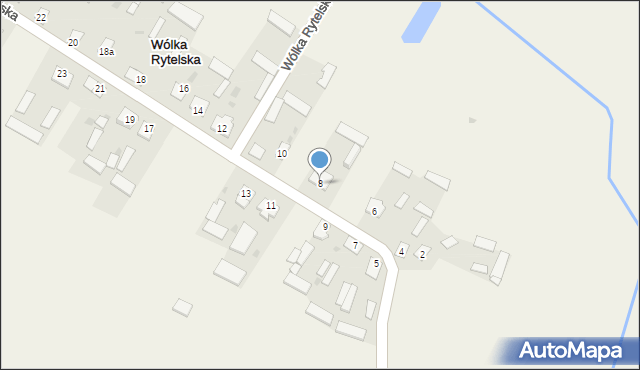 Wólka Rytelska, Wólka Rytelska, 8, mapa Wólka Rytelska