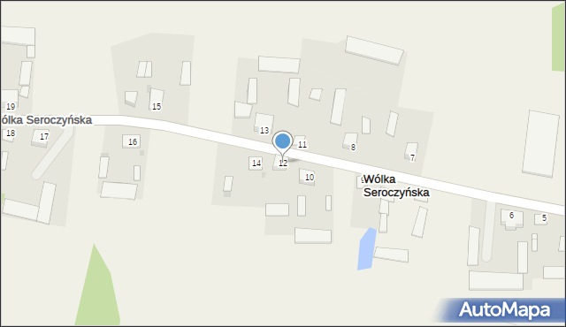 Wólka Seroczyńska, Wólka Seroczyńska, 12, mapa Wólka Seroczyńska