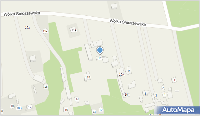 Wólka Smoszewska, Wólka Smoszewska, 11, mapa Wólka Smoszewska