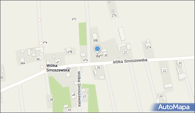 Wólka Smoszewska, Wólka Smoszewska, 36a, mapa Wólka Smoszewska