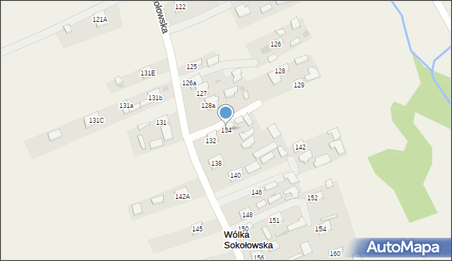 Wólka Sokołowska, Wólka Sokołowska, 134, mapa Wólka Sokołowska