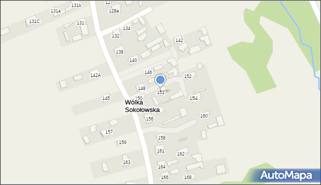 Wólka Sokołowska, Wólka Sokołowska, 151, mapa Wólka Sokołowska