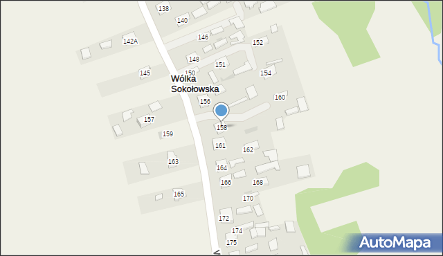 Wólka Sokołowska, Wólka Sokołowska, 158, mapa Wólka Sokołowska