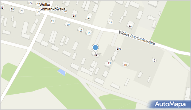 Wólka Somiankowska, Wólka Somiankowska, 14, mapa Wólka Somiankowska