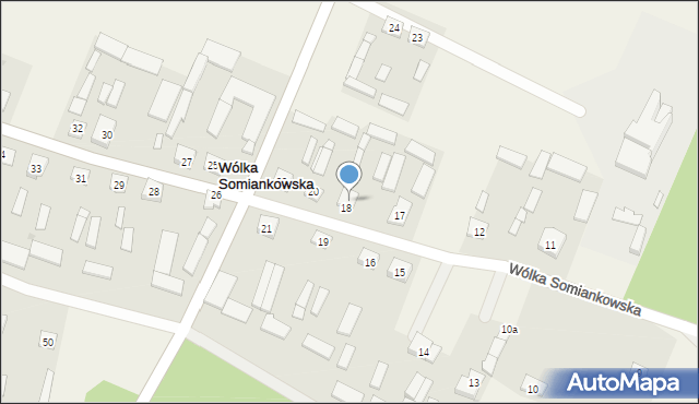 Wólka Somiankowska, Wólka Somiankowska, 18a, mapa Wólka Somiankowska