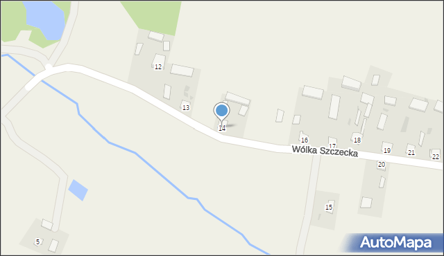 Wólka Szczecka, Wólka Szczecka, 14, mapa Wólka Szczecka