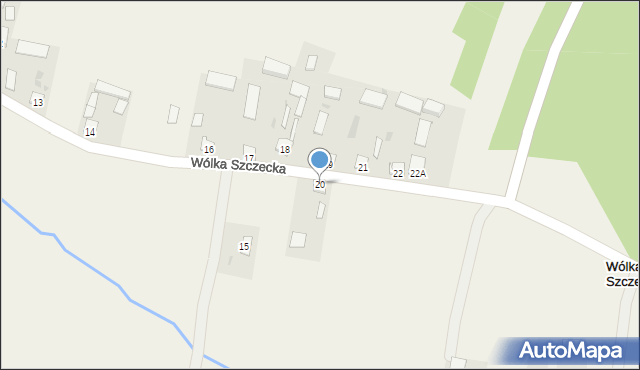 Wólka Szczecka, Wólka Szczecka, 20, mapa Wólka Szczecka