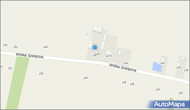 Wólka Szelężna, Wólka Szelężna, 147, mapa Wólka Szelężna