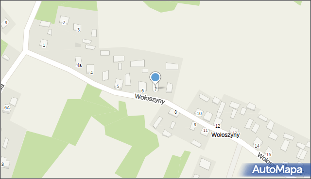 Wólka Tanewska, Wołoszyny, 7, mapa Wólka Tanewska