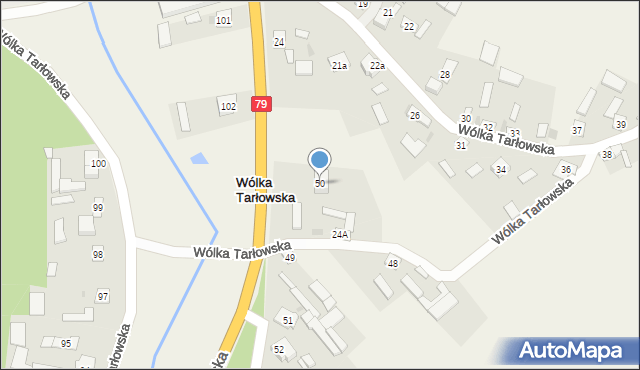 Wólka Tarłowska, Wólka Tarłowska, 50, mapa Wólka Tarłowska