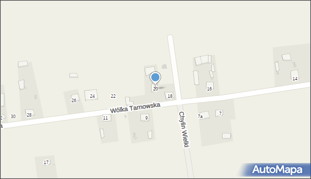 Wólka Tarnowska, Wólka Tarnowska, 20, mapa Wólka Tarnowska