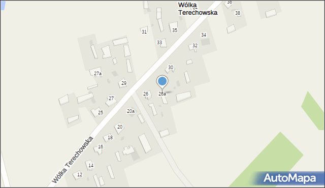 Wólka Terechowska, Wólka Terechowska, 26a, mapa Wólka Terechowska