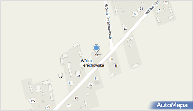 Wólka Terechowska, Wólka Terechowska, 39, mapa Wólka Terechowska