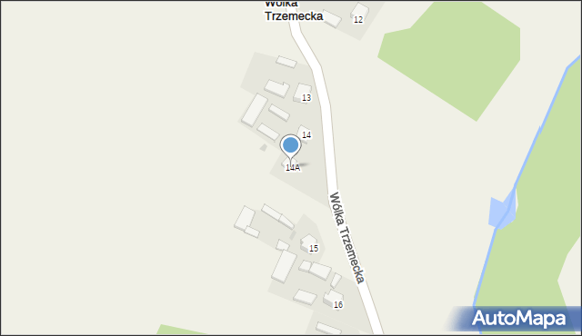 Wólka Trzemecka, Wólka Trzemecka, 14A, mapa Wólka Trzemecka