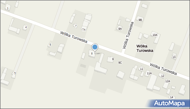 Wólka Turowska, Wólka Turowska, 8A, mapa Wólka Turowska
