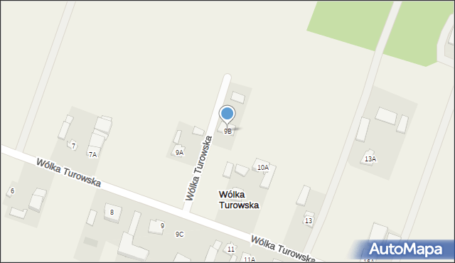 Wólka Turowska, Wólka Turowska, 9B, mapa Wólka Turowska