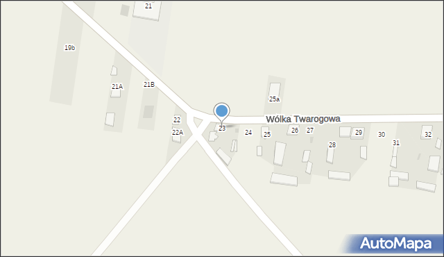 Wólka Twarogowa, Wólka Twarogowa, 23, mapa Wólka Twarogowa