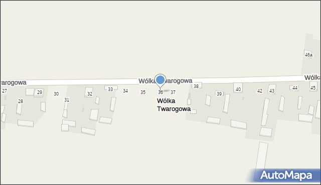 Wólka Twarogowa, Wólka Twarogowa, 36, mapa Wólka Twarogowa