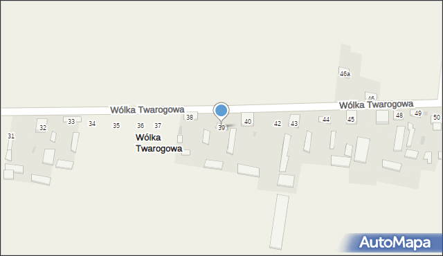 Wólka Twarogowa, Wólka Twarogowa, 39, mapa Wólka Twarogowa