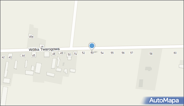 Wólka Twarogowa, Wólka Twarogowa, 53, mapa Wólka Twarogowa