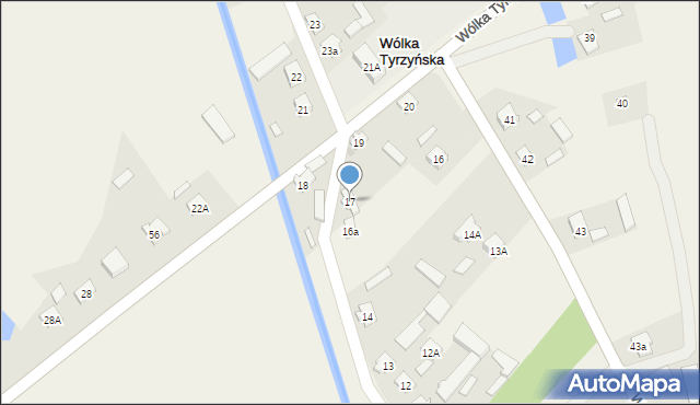 Wólka Tyrzyńska, Wólka Tyrzyńska, 17, mapa Wólka Tyrzyńska