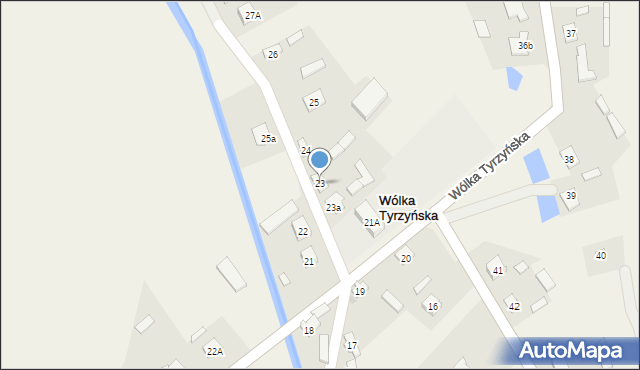 Wólka Tyrzyńska, Wólka Tyrzyńska, 23, mapa Wólka Tyrzyńska