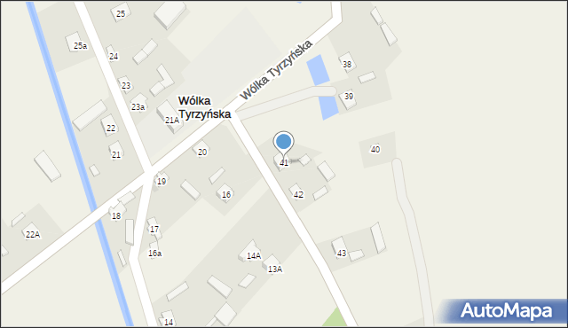 Wólka Tyrzyńska, Wólka Tyrzyńska, 41, mapa Wólka Tyrzyńska