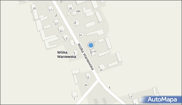 Wólka Waniewska, Wólka Waniewska, 12, mapa Wólka Waniewska