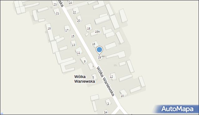 Wólka Waniewska, Wólka Waniewska, 14, mapa Wólka Waniewska