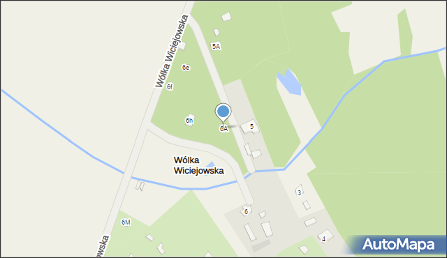 Wólka Wiciejowska, Wólka Wiciejowska, 6A, mapa Wólka Wiciejowska