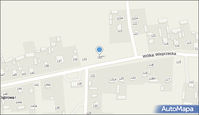 Wólka Wieprzecka, Wólka Wieprzecka, 132, mapa Wólka Wieprzecka