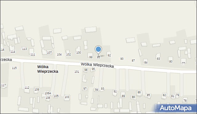 Wólka Wieprzecka, Wólka Wieprzecka, 95, mapa Wólka Wieprzecka