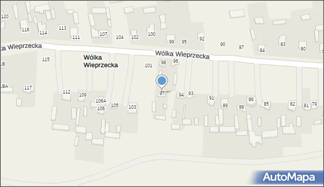 Wólka Wieprzecka, Wólka Wieprzecka, 97, mapa Wólka Wieprzecka