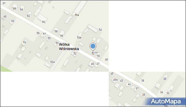 Wólka Wiśniewska, Wólka Wiśniewska, 52, mapa Wólka Wiśniewska