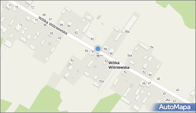 Wólka Wiśniewska, Wólka Wiśniewska, 55, mapa Wólka Wiśniewska