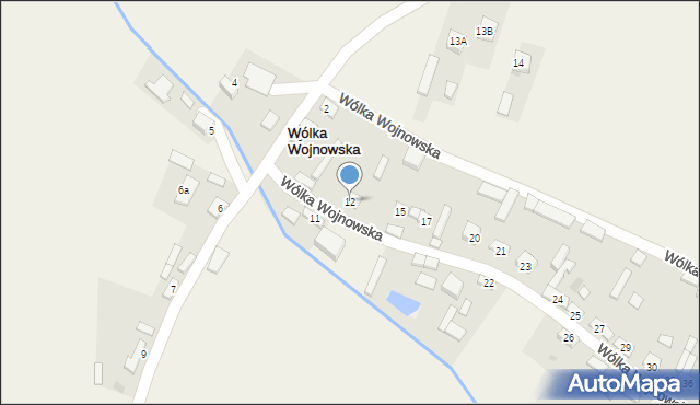 Wólka Wojnowska, Wólka Wojnowska, 12, mapa Wólka Wojnowska