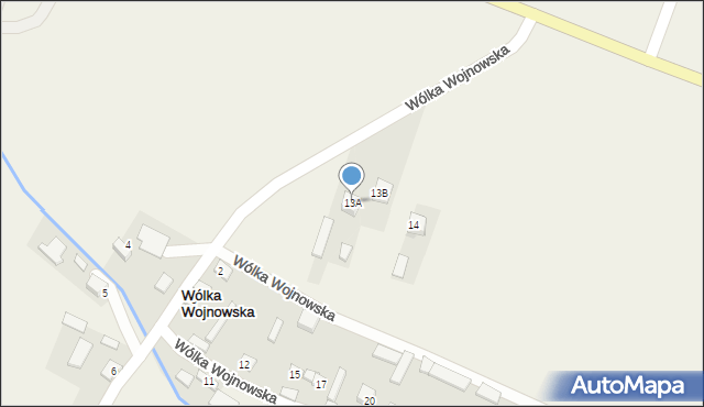 Wólka Wojnowska, Wólka Wojnowska, 13A, mapa Wólka Wojnowska