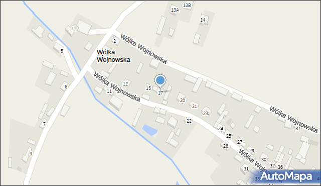 Wólka Wojnowska, Wólka Wojnowska, 17, mapa Wólka Wojnowska