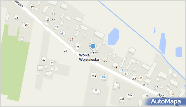 Wólka Wojsławska, Wólka Wojsławska, 29, mapa Wólka Wojsławska