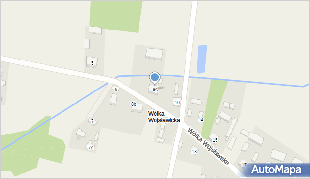 Wólka Wojsławska, Wólka Wojsławska, 8A, mapa Wólka Wojsławska