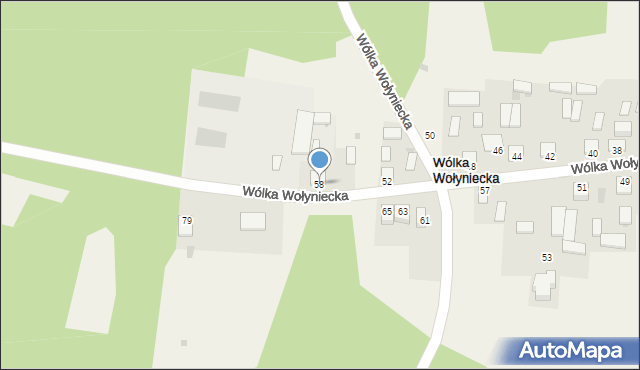 Wólka Wołyniecka, Wólka Wołyniecka, 58, mapa Wólka Wołyniecka