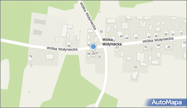 Wólka Wołyniecka, Wólka Wołyniecka, 63, mapa Wólka Wołyniecka