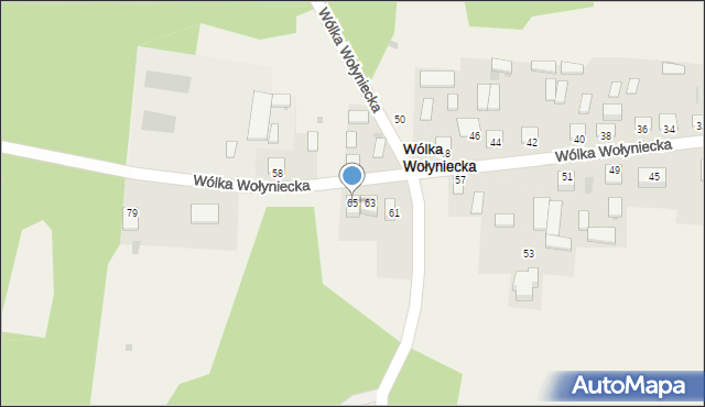 Wólka Wołyniecka, Wólka Wołyniecka, 65, mapa Wólka Wołyniecka