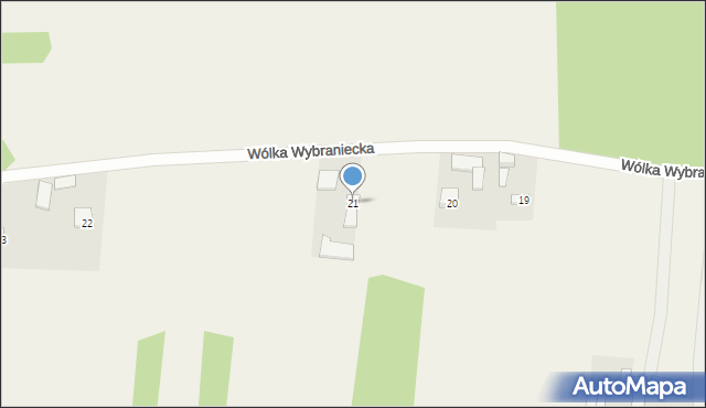 Wólka Wybraniecka, Wólka Wybraniecka, 21, mapa Wólka Wybraniecka