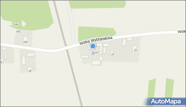 Wólka Wybraniecka, Wólka Wybraniecka, 24, mapa Wólka Wybraniecka