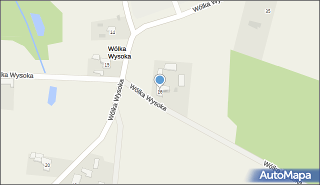 Wólka Wysoka, Wólka Wysoka, 16, mapa Wólka Wysoka