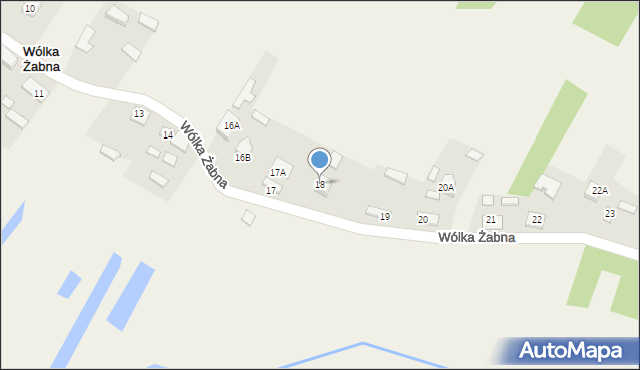 Wólka Żabna, Wólka Żabna, 18, mapa Wólka Żabna