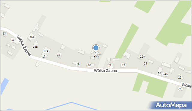 Wólka Żabna, Wólka Żabna, 20A, mapa Wólka Żabna